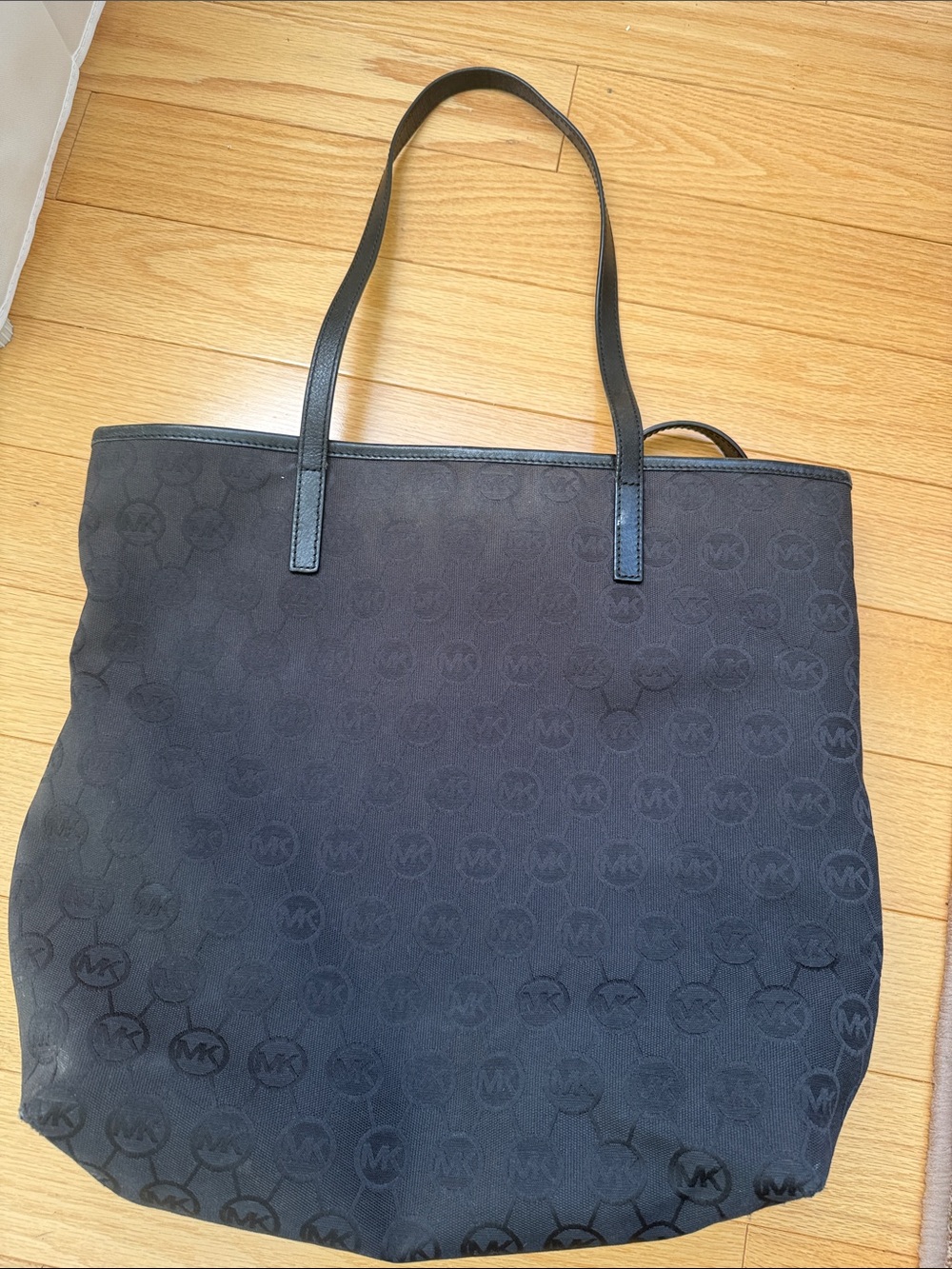 Michael Kors Black Logo Jacquard Tote